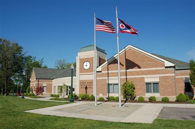 Building with flags out front