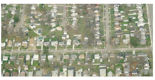 Skyview of neighborhood