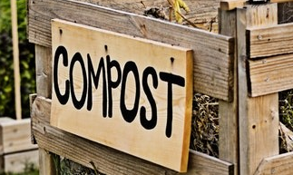 Compost wooden basket